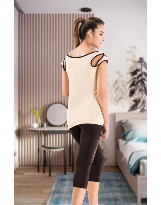 Beruflic Geniş Yaka Kadın Kapri Takım 1502