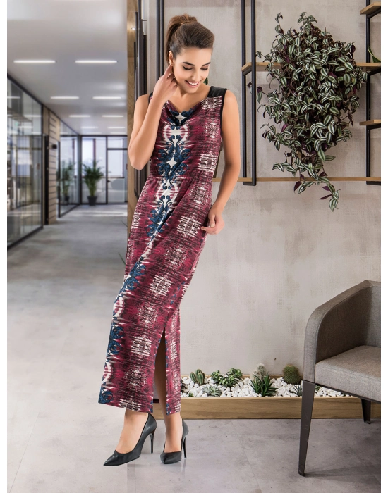 Beruflic Kalın Askılı Uzun Kadın Elbise 956