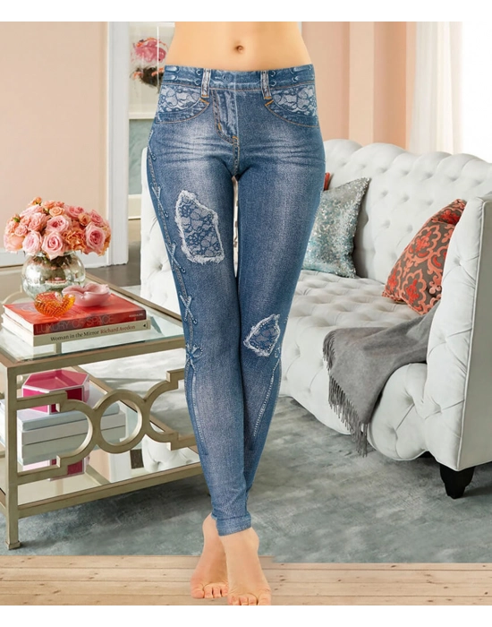 Beruflic Kot Görünümlü Kadın Tayt 438-2