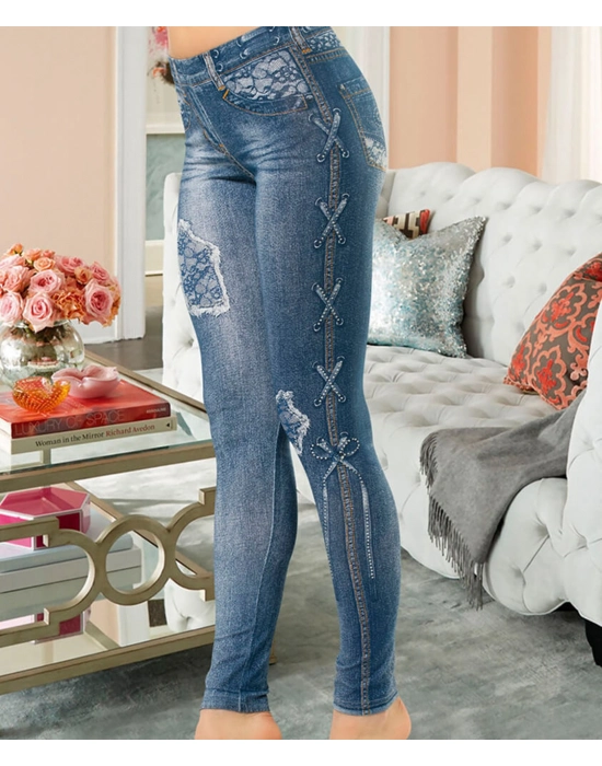 Beruflic Kot Görünümlü Kadın Tayt 438-2