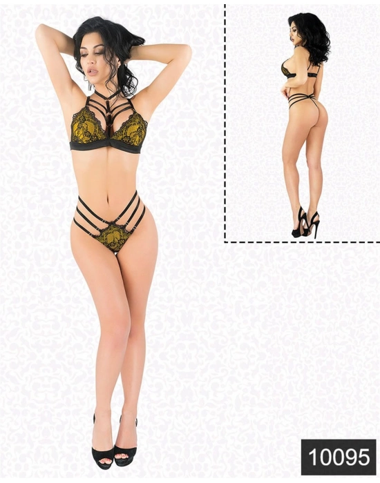 Beruflic Seksi Sarı Lamine Jartiyer Takım