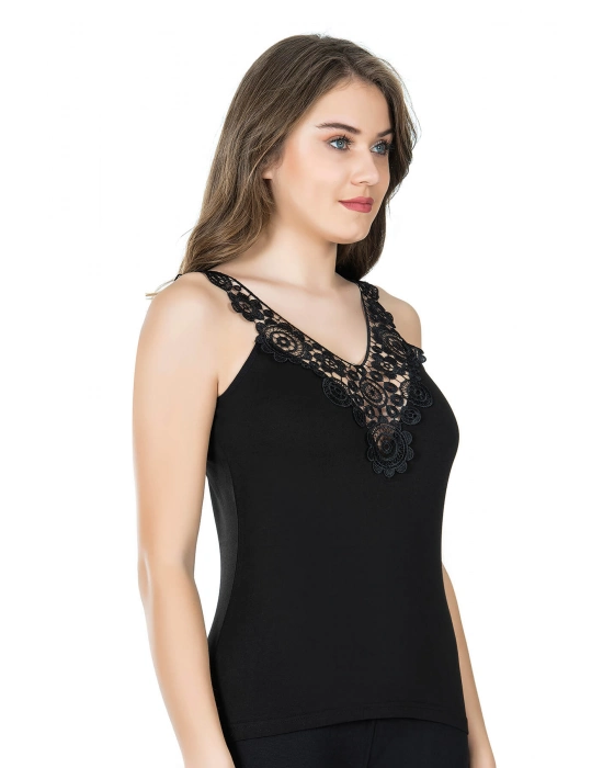 Beruflic Sıfır Kol Güpürlü Kadın Atlet 298