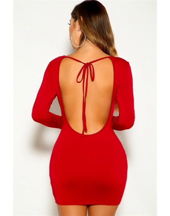 Beruflic Sırtı Açık Mini Elbise
