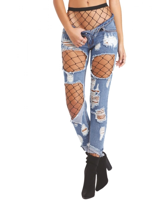 Beruflic Siyah Fileli Külotlu Çorap