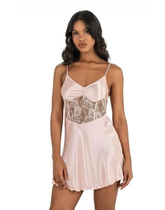 Beruflic Somon Kısa Saten Gecelik 8239