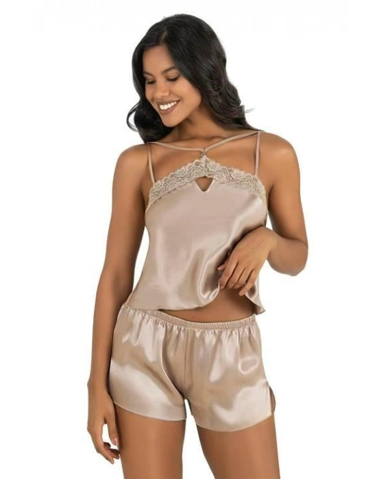 Beruflic Taş Saten Şort Takımı