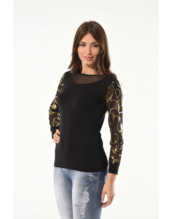 Beruflic Varak Desenli Uzun Kol Body 144