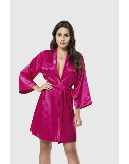 Beruflic  Vişne Kısa Saten Sabahlık