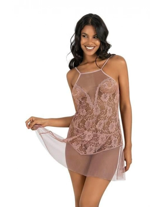 Beruflic Vizon Kısa Tül Gecelik 4227