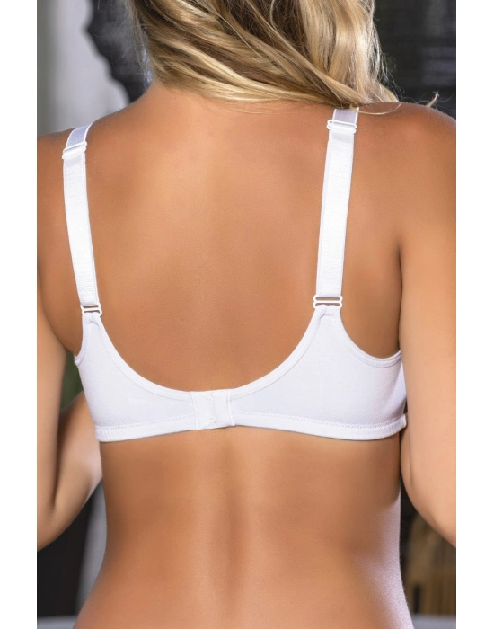 Beyaz Anne İçin Konforlu Emzirme Sütyeni,pamuklutelsiz,süngersiz, Mom Bra