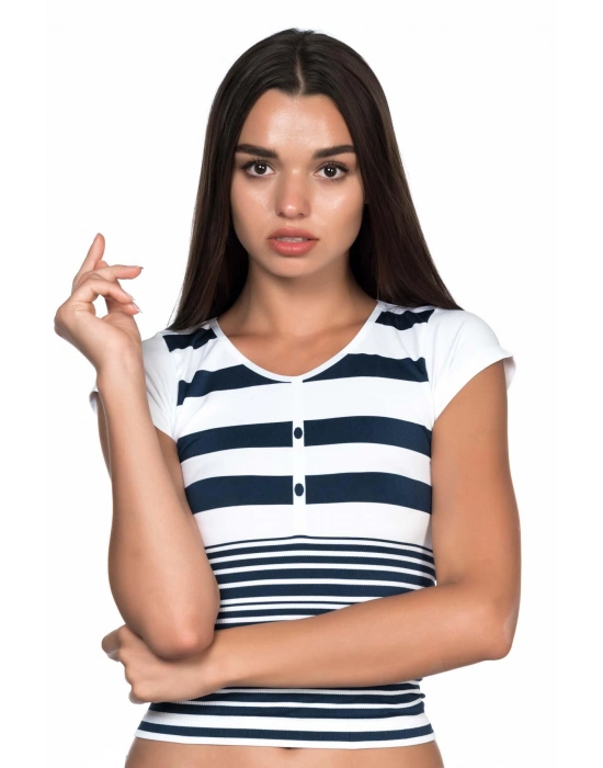 Beyaz-laci Mı Emay 5026 Soft Seamless T Shirt