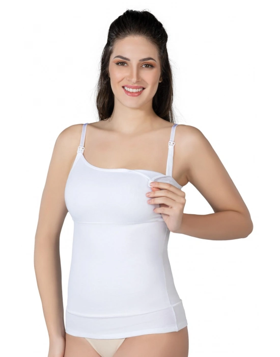 Beyaz Mı Emay 1402 Modal Cotton Emzirme Atlet Korse