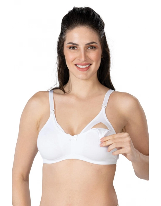 Beyaz Mı Emay 1421 Modal Cotton Emzirme Sütyen