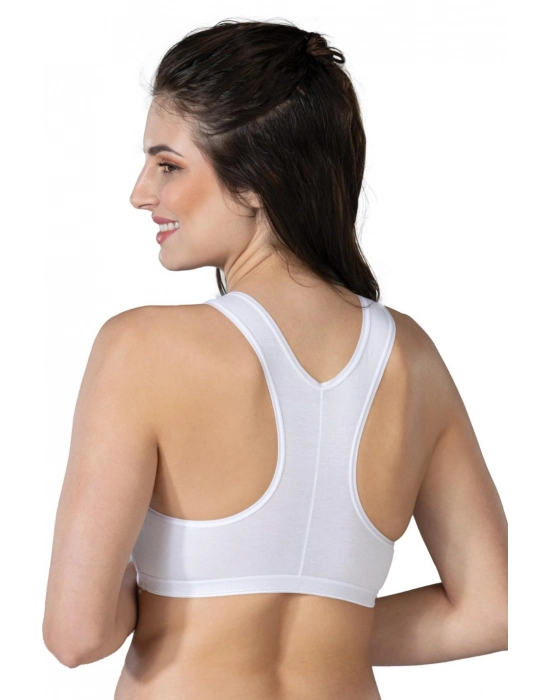 Beyaz Mı Emay 1424 Modal Cotton Sporcu Büstiyer