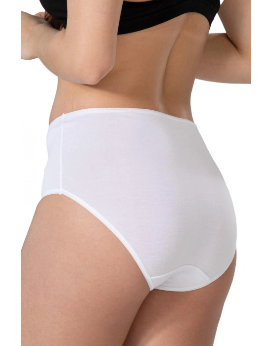 Beyaz Mı Emay 1445 Modal Cotton Yüksekbel Dantelli Külot