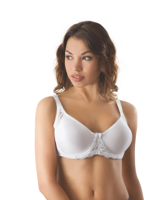 Beyaz Mı Emay 164 C Balenli Dantelli Sütyen