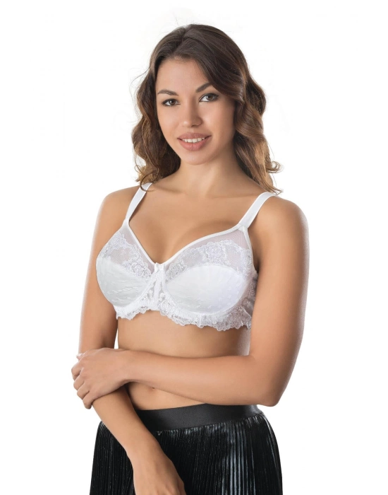 Beyaz Mı Emay 170 C Balenli Brode Toparlayıcı Sütyen