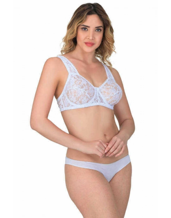 Beyaz Mı Emay 178 C Balenli Dantelli Sütyen