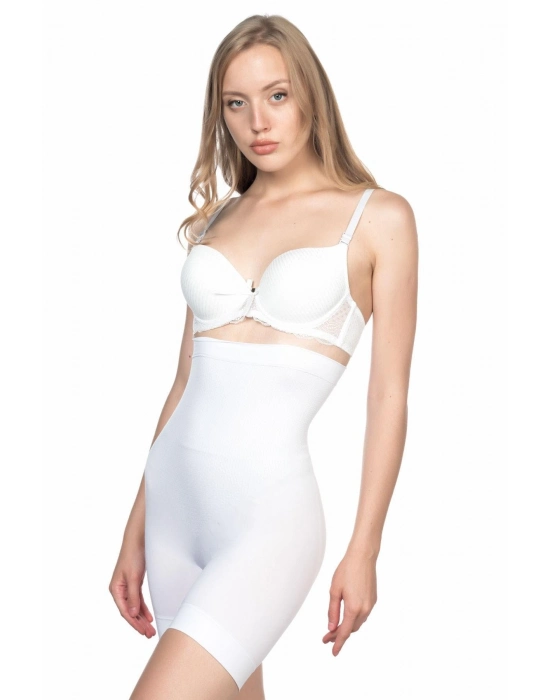 Beyaz Mı Emay 2056 Yüksek Bel Masajlı Uzun Paça Korse