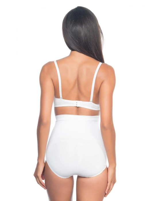 Beyaz Mı Emay 2057 Yüksek Bel Masajlı Slip Korse