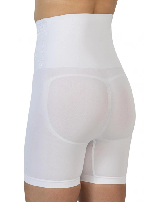 Beyaz Mı Emay 2091 Önü Dantelli Yüksek Bel Boxer Korse