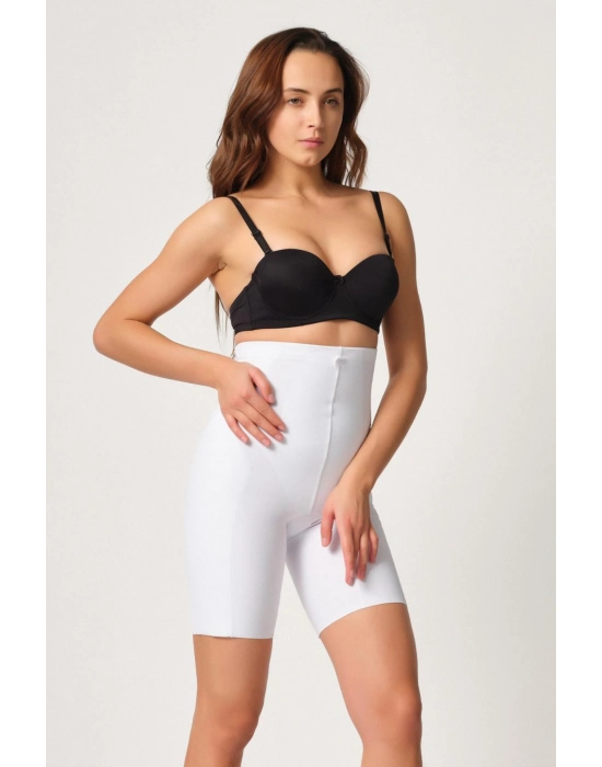 Beyaz Mı Emay 2814 Double Yüksek Bel Boxer Lazer Korse