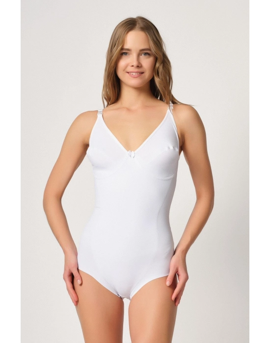 Beyaz Mı Emay 2821 Balenli Double Boy Slip Lazer Korse