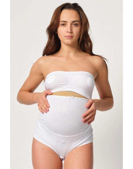 Beyaz Mı Emay 2825 Cotton Hamile Karın Destekleyici Slip Korse