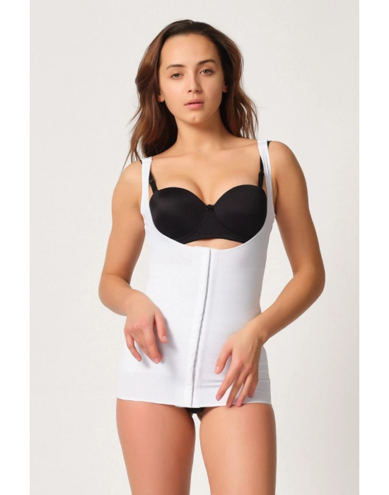 Beyaz Mı Emay 2916 Karyoka Destekli Agraflı Atlet Korse