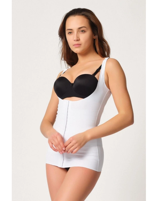 Beyaz Mı Emay 2916 Karyoka Destekli Agraflı Atlet Korse