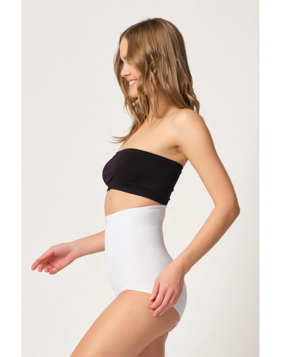 Beyaz Mı Emay 2920 Yüksek Bel Karın Desteklı Slip Lazer Korse