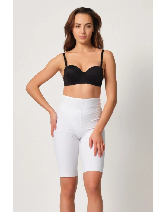 Beyaz Mı Emay 2923 Yüksek Bel Karyokalı Paçalı Lazer Korse