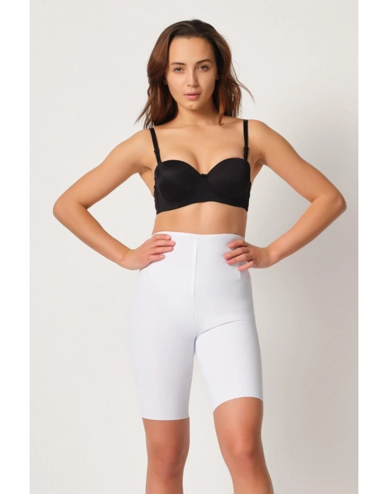 Beyaz Mı Emay 2927 Bel Dekolteli Balenli Paçalı Lazer Korse