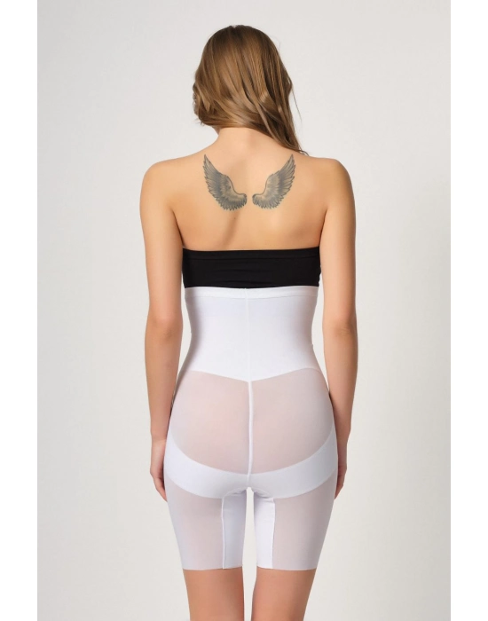 Beyaz Mı Emay 2929 Double Tül Paçalı Lazer Korse