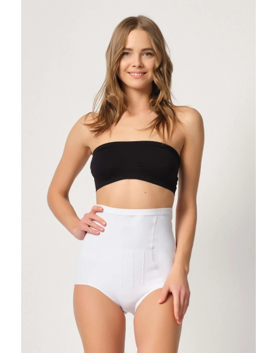 Beyaz Mı Emay 2931 Karın Balen Destekli Slip Lazer Korse
