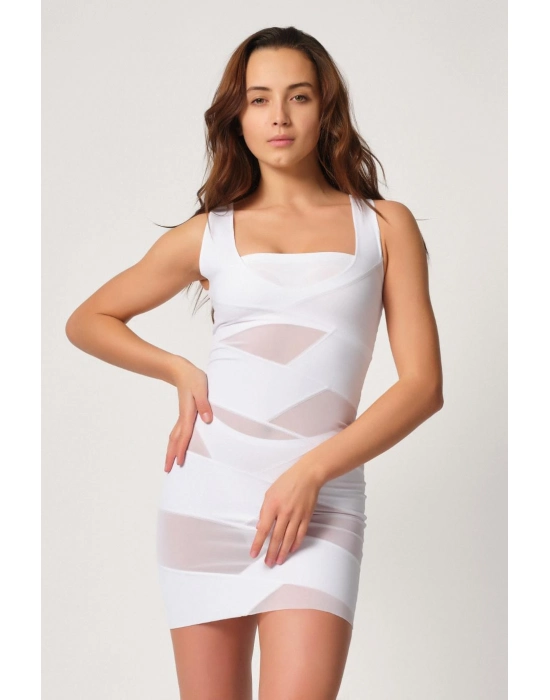 Beyaz Mı Emay 2934 Toparlayıcı Elbise Lazer Korse
