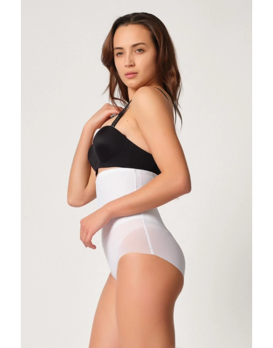 Beyaz Mı Emay 2945 Tül Karyokalı Slip Lazer Korse