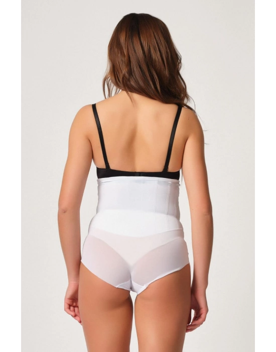 Beyaz Mı Emay 2945 Tül Karyokalı Slip Lazer Korse
