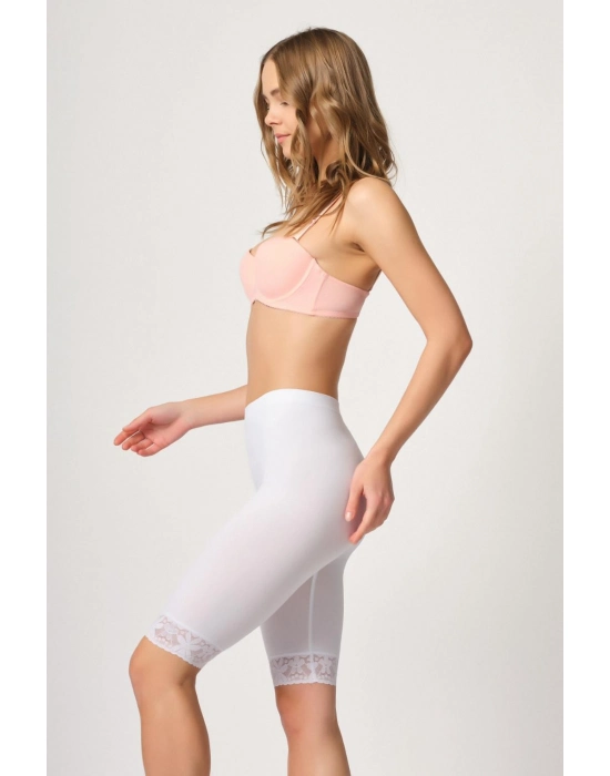 Beyaz Mı Emay 3004 Soft Uzun Paça Dantel Boxer
