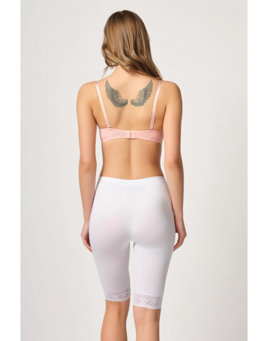 Beyaz Mı Emay 3004 Soft Uzun Paça Dantel Boxer