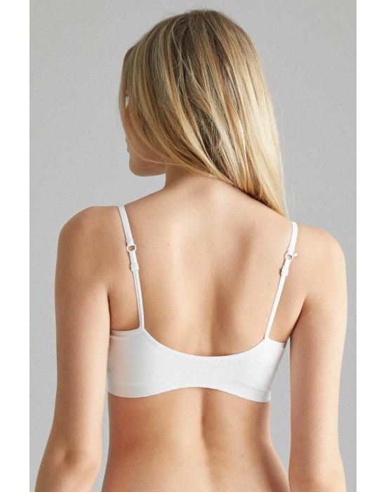 Beyaz Mı Emay 4020 Pedli İnce Askılı Büstiyer