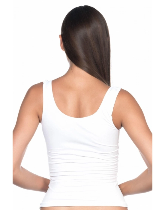 Beyaz Mı Emay 5002 Soft Kalın Askılı Uzun Atlet