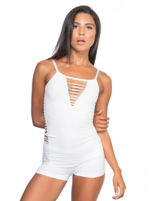 Beyaz Mı Emay 5037 İp Askılı Fantazi Atlet Korse