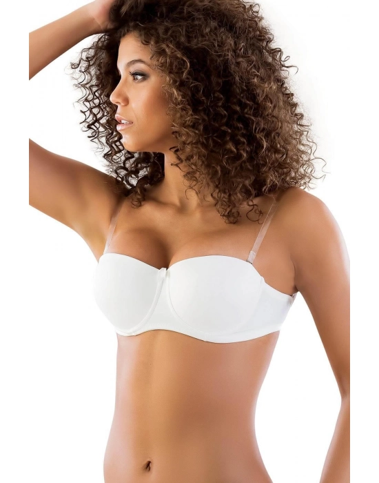 Beyaz Mı Emay 702 Şeffaf Askılı Push-up Sütyen