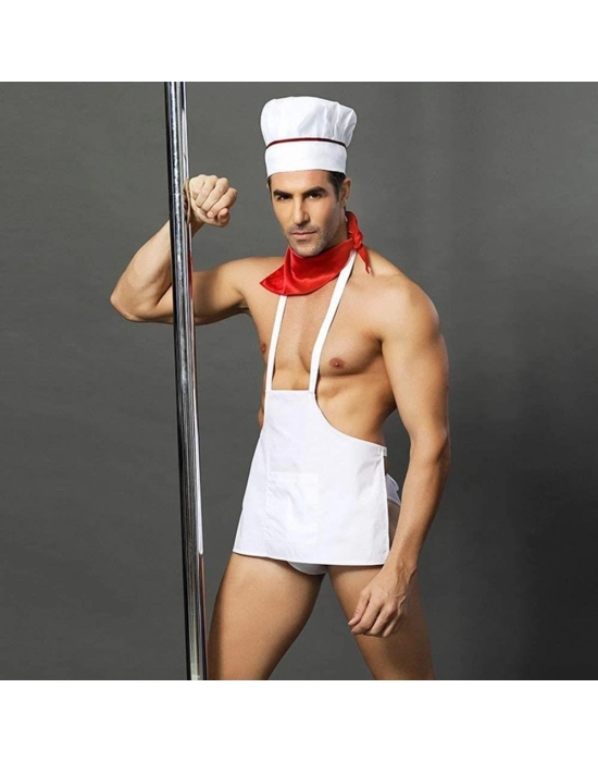 Beyaz Önlüklü Fantezi Erkek Kostüm