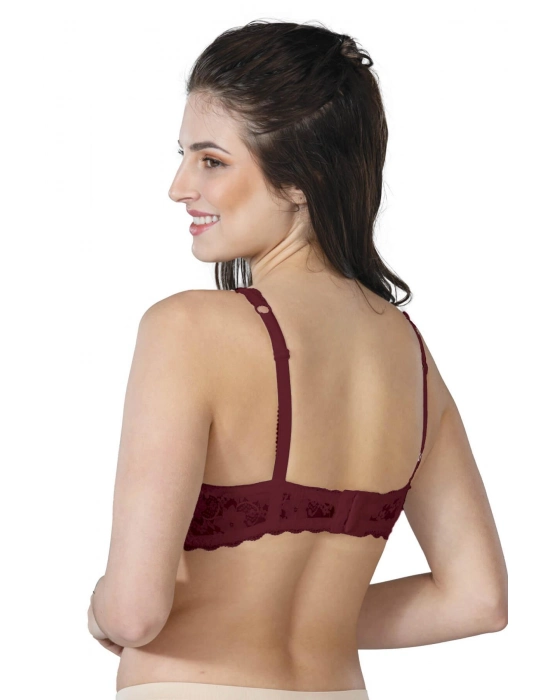 Bordo Mı Emay 188 C Pedli Dantelli Telli Toparlayıcı Sütyen