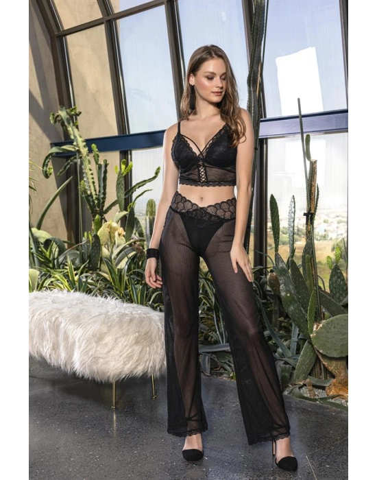 Bralet, Pantolon Ve String Takım Siyah (brf31314)