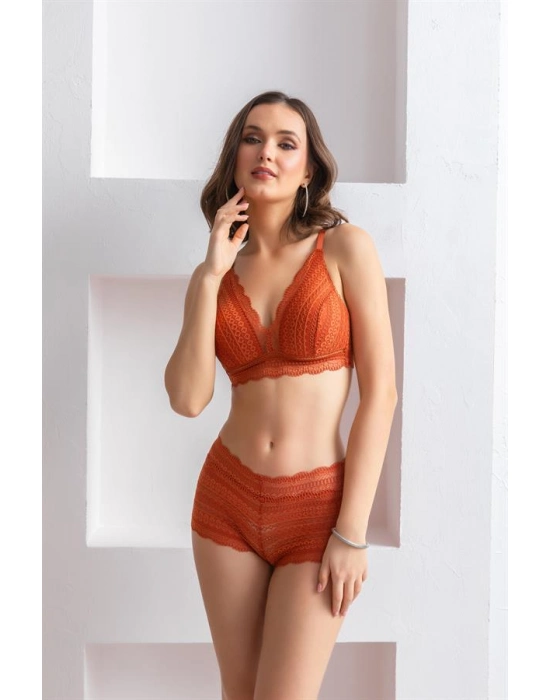 Bralet Sütyen Boxer Takım Kiremit (brf31813)