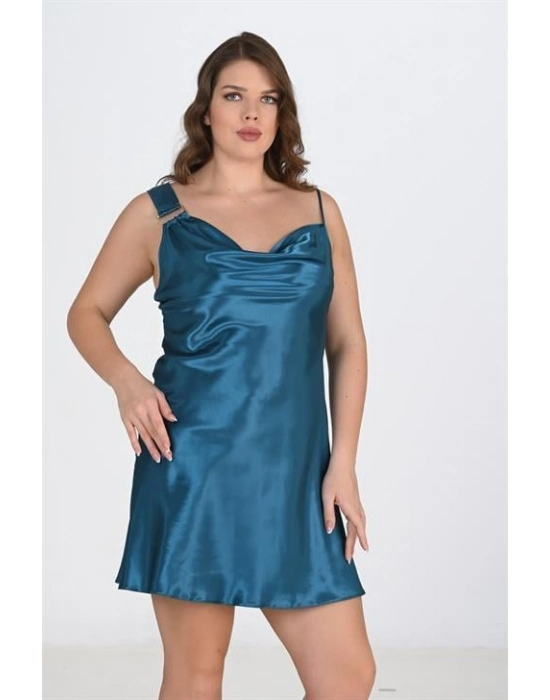 Büyük Beden 2li Petrol Sabahlık Takımı Bigsize 6206