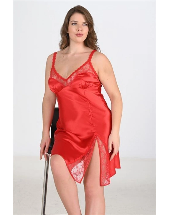Büyük Beden Kırmızı Gecelik 2102